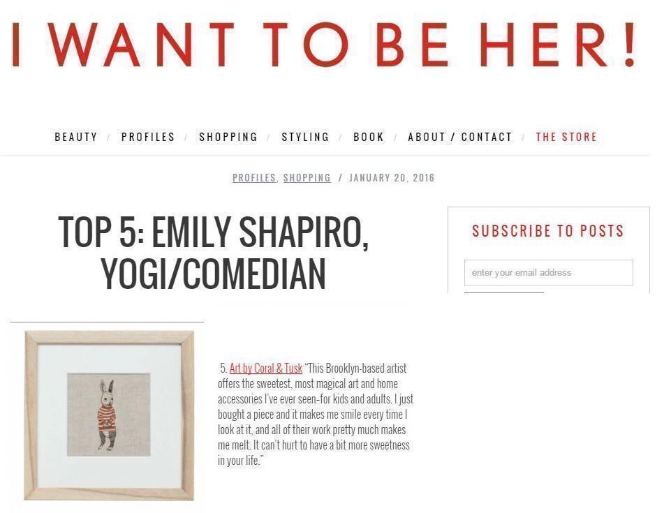 I Want To Be Her! Coral & Tusk mention