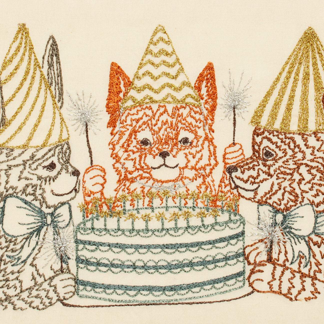 Coral & Tusk birthday surprise embroidery on a card