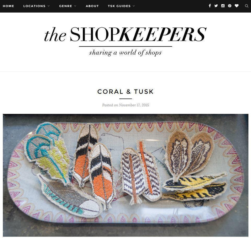 Coral & Tusk mention on the ShopKeepers
