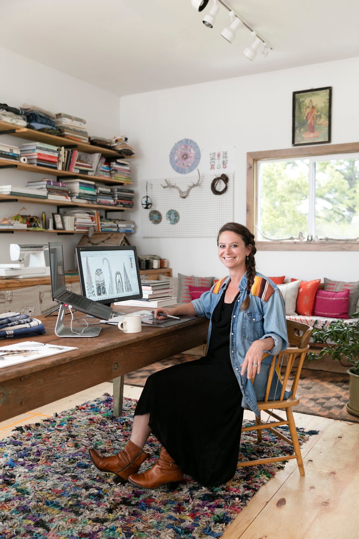 Studio of Stephanie Housley, Founder of Coral & Tusk in Big Sky Journal