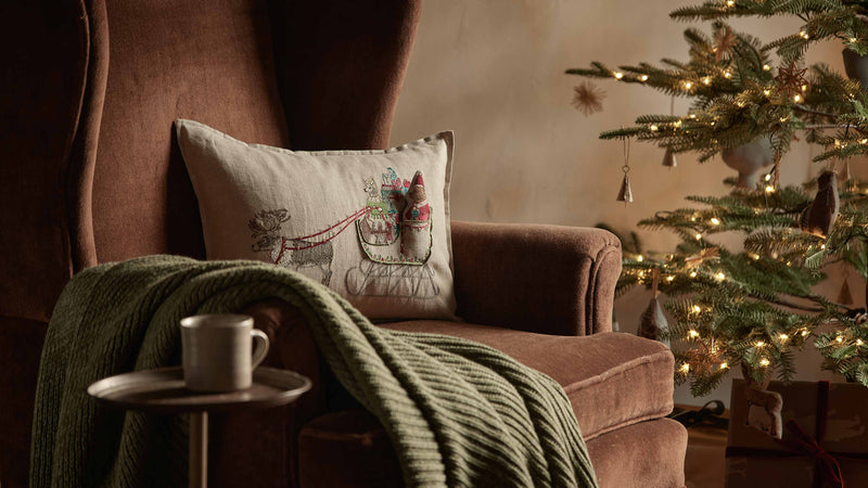 Santa's Sleigh Pocket Pillow
