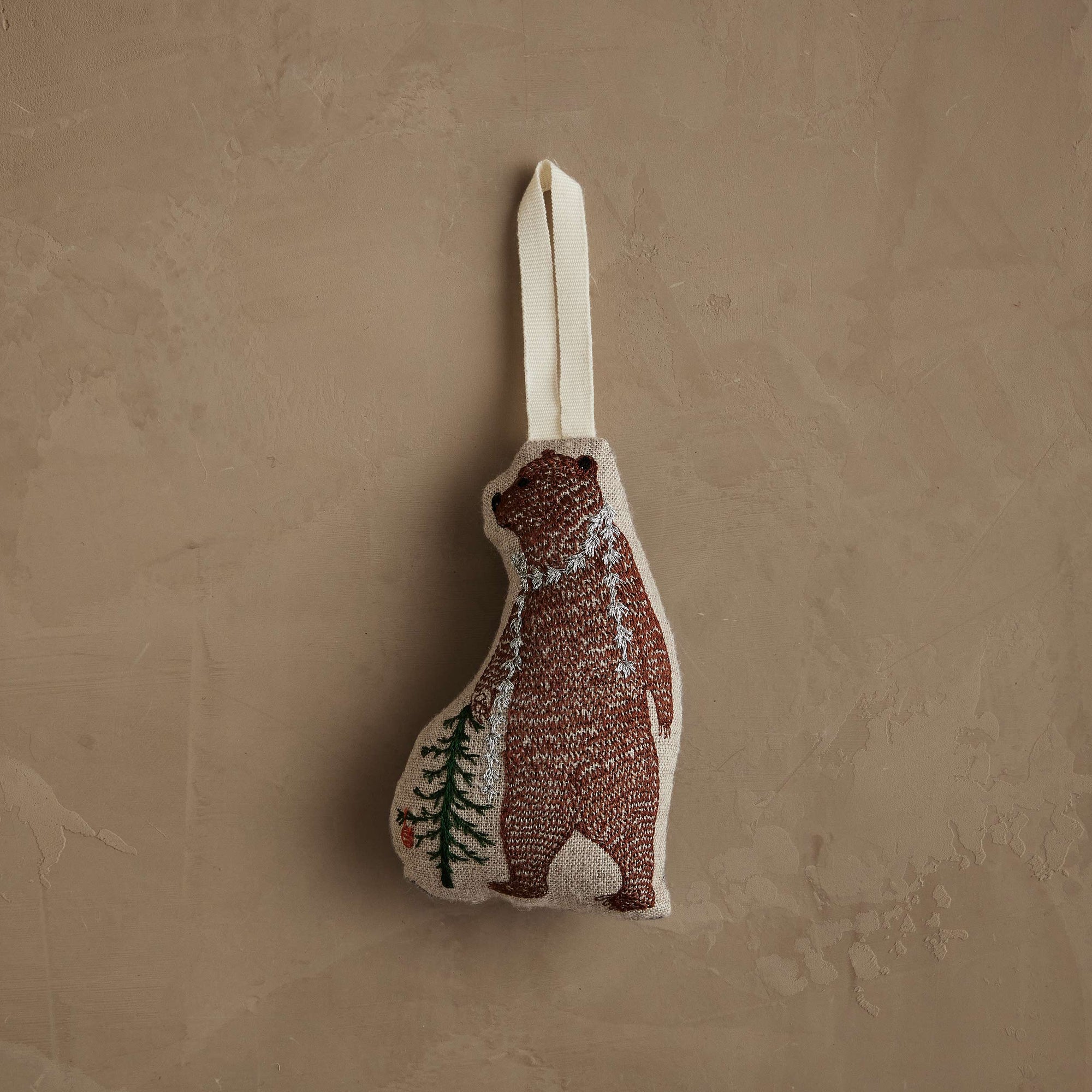 Bear with Tinsel Ornament
