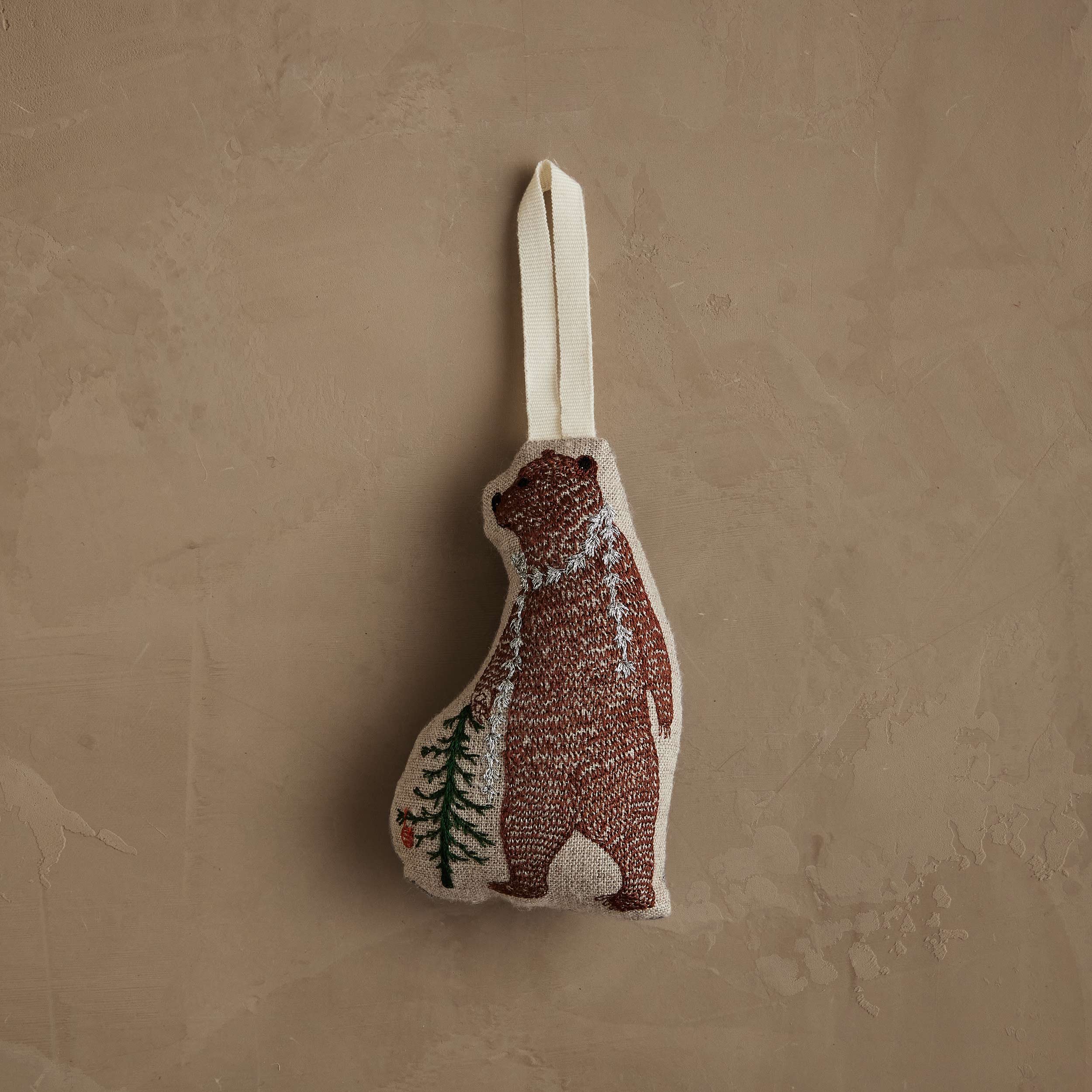 Bear with Tinsel Ornament
