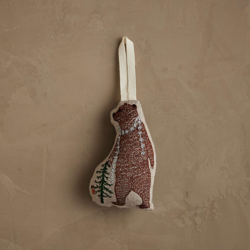Bear with Tinsel Ornament