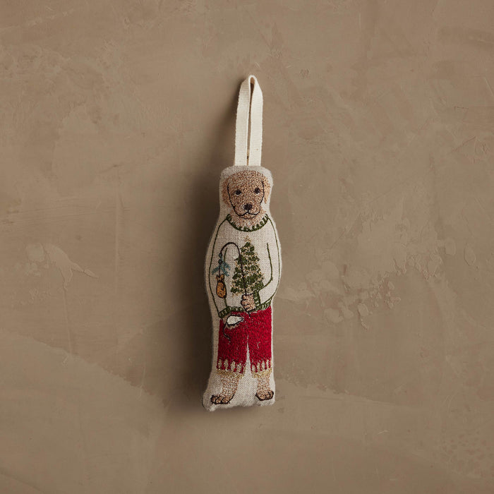 Dog with Gifts Ornament