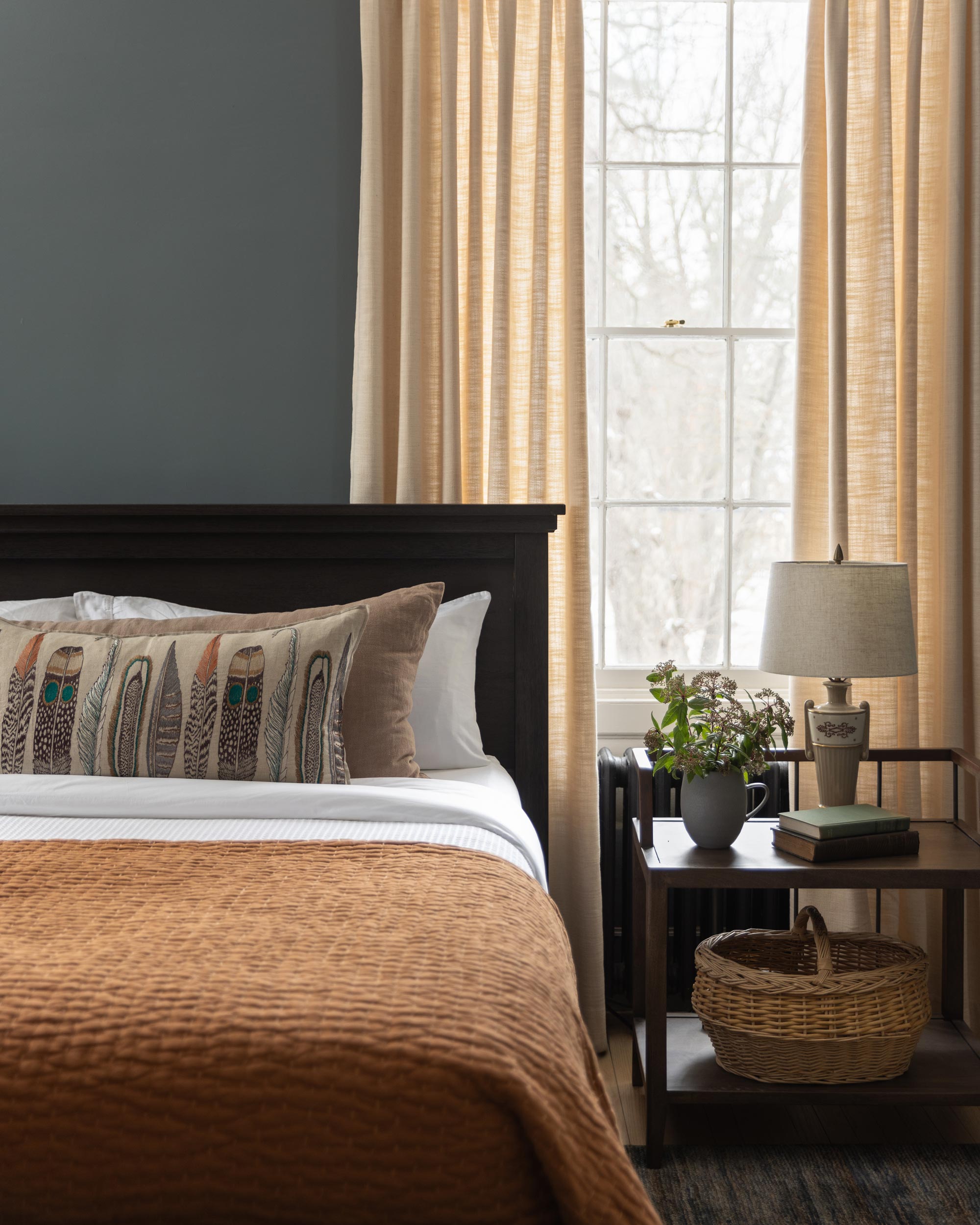 Large Feathers Lumbar Pillow