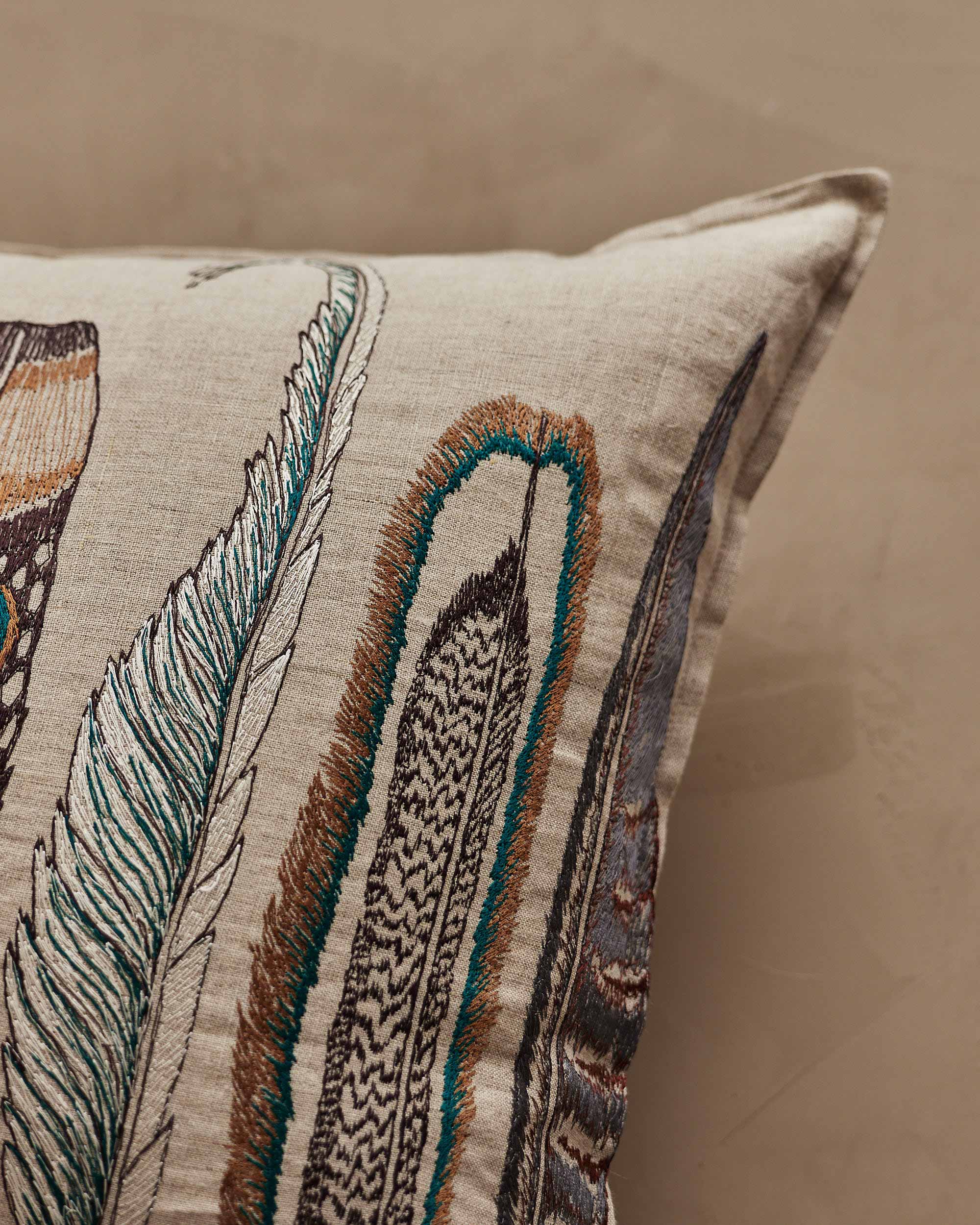 Large Feathers Lumbar Pillow