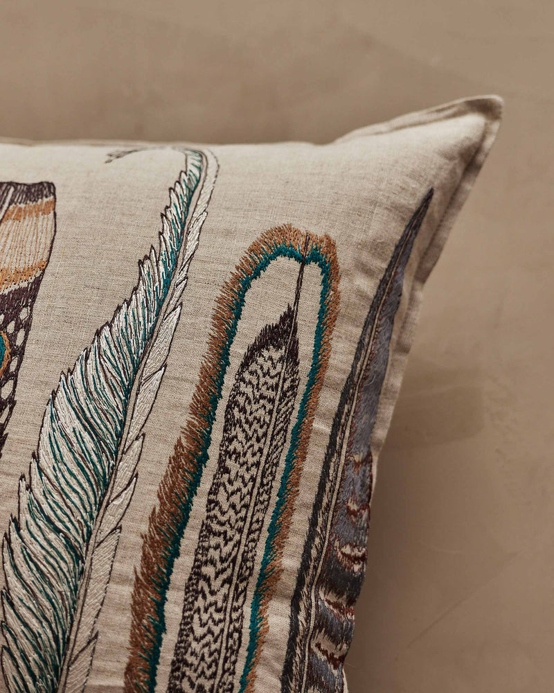 Large Feathers Lumbar Pillow