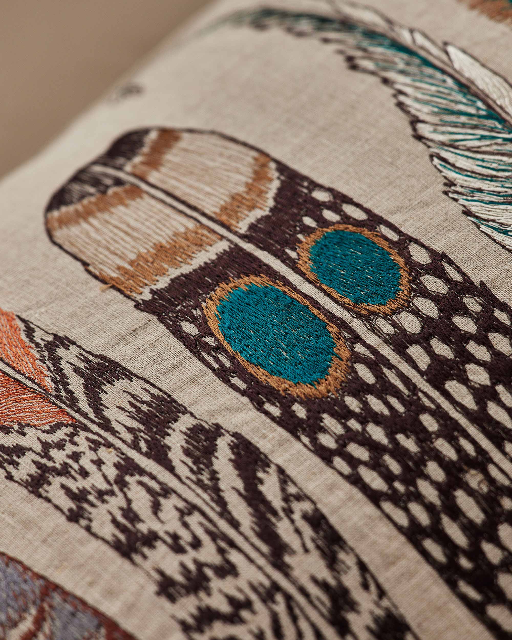 Large Feathers Lumbar Pillow