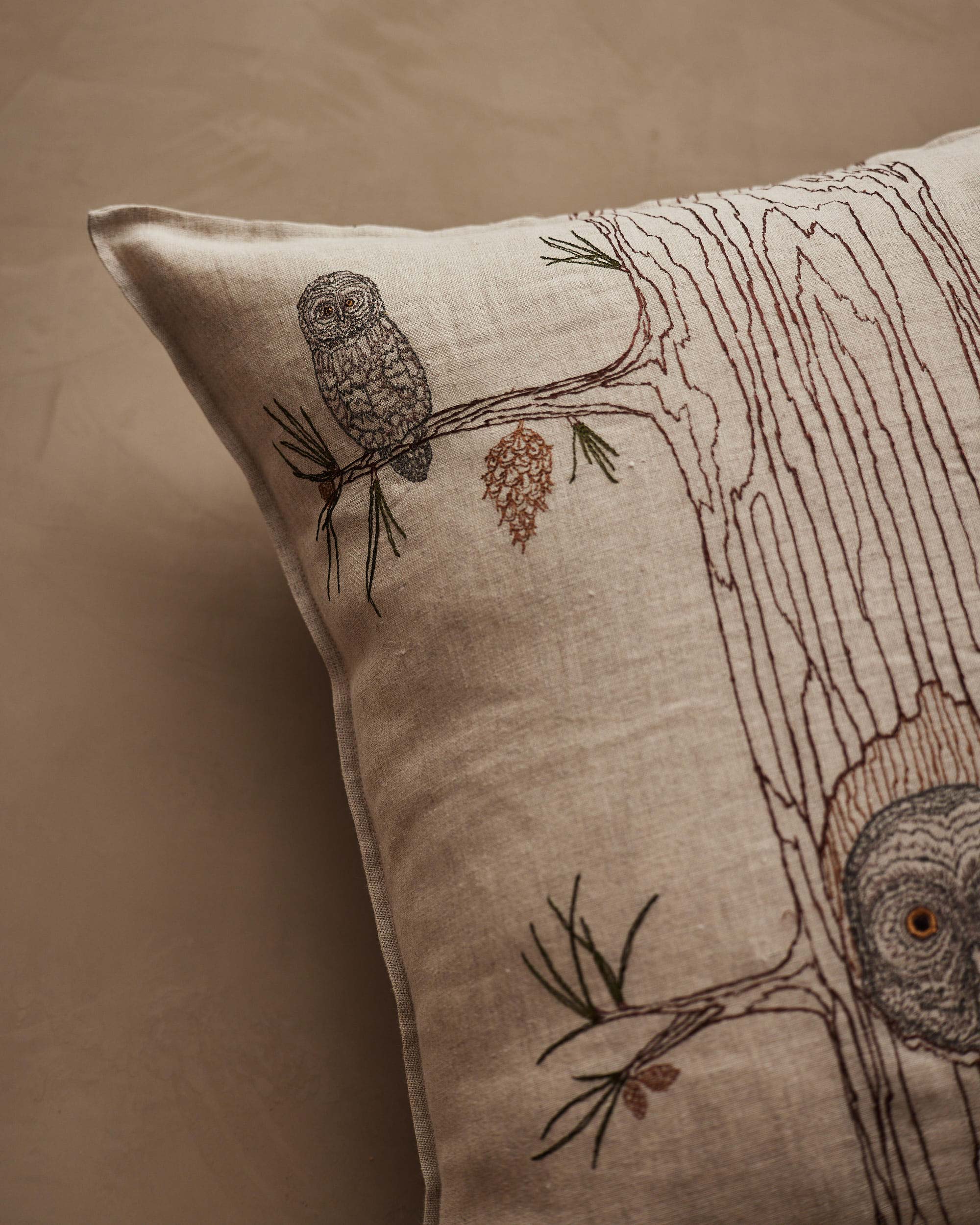 Owl Family Tree Pillow