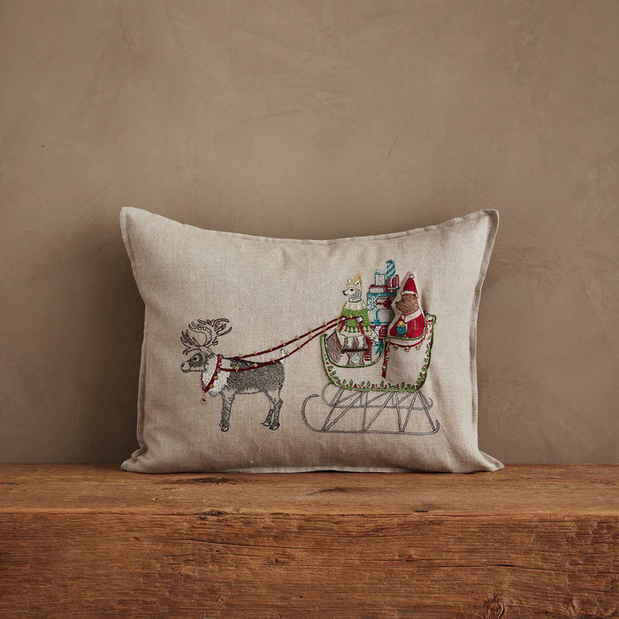 Santa's Sleigh Pocket Pillow