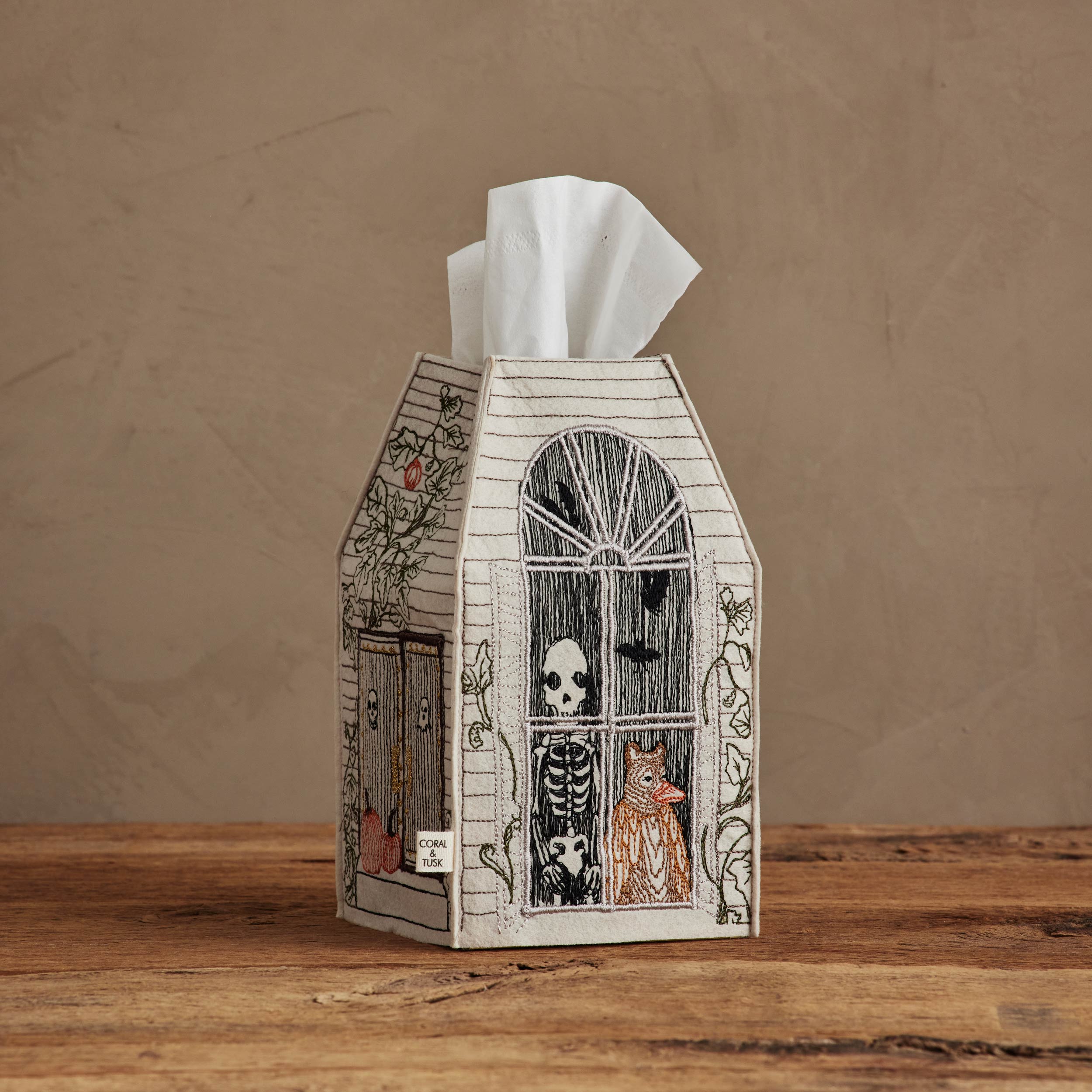 Haunted House Tissue Box Cover