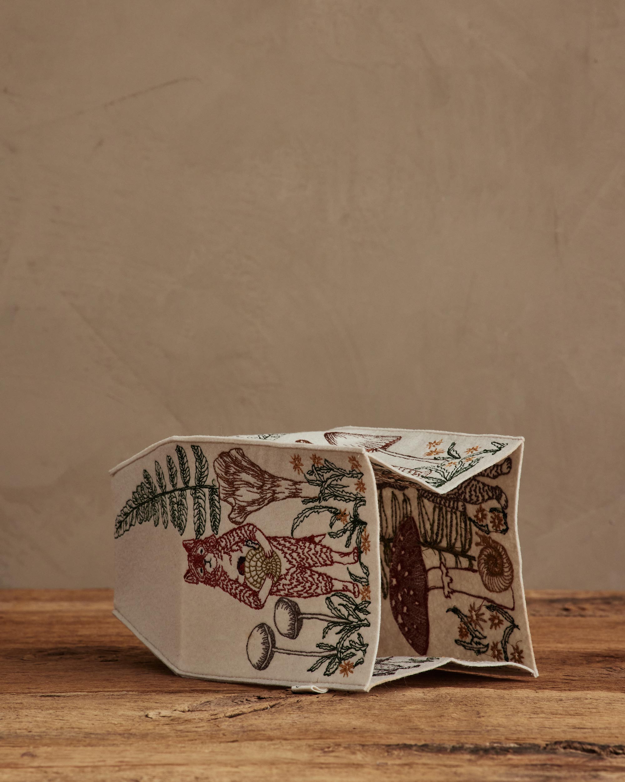 Mushrooms and Ferns Tissue Box Cover
