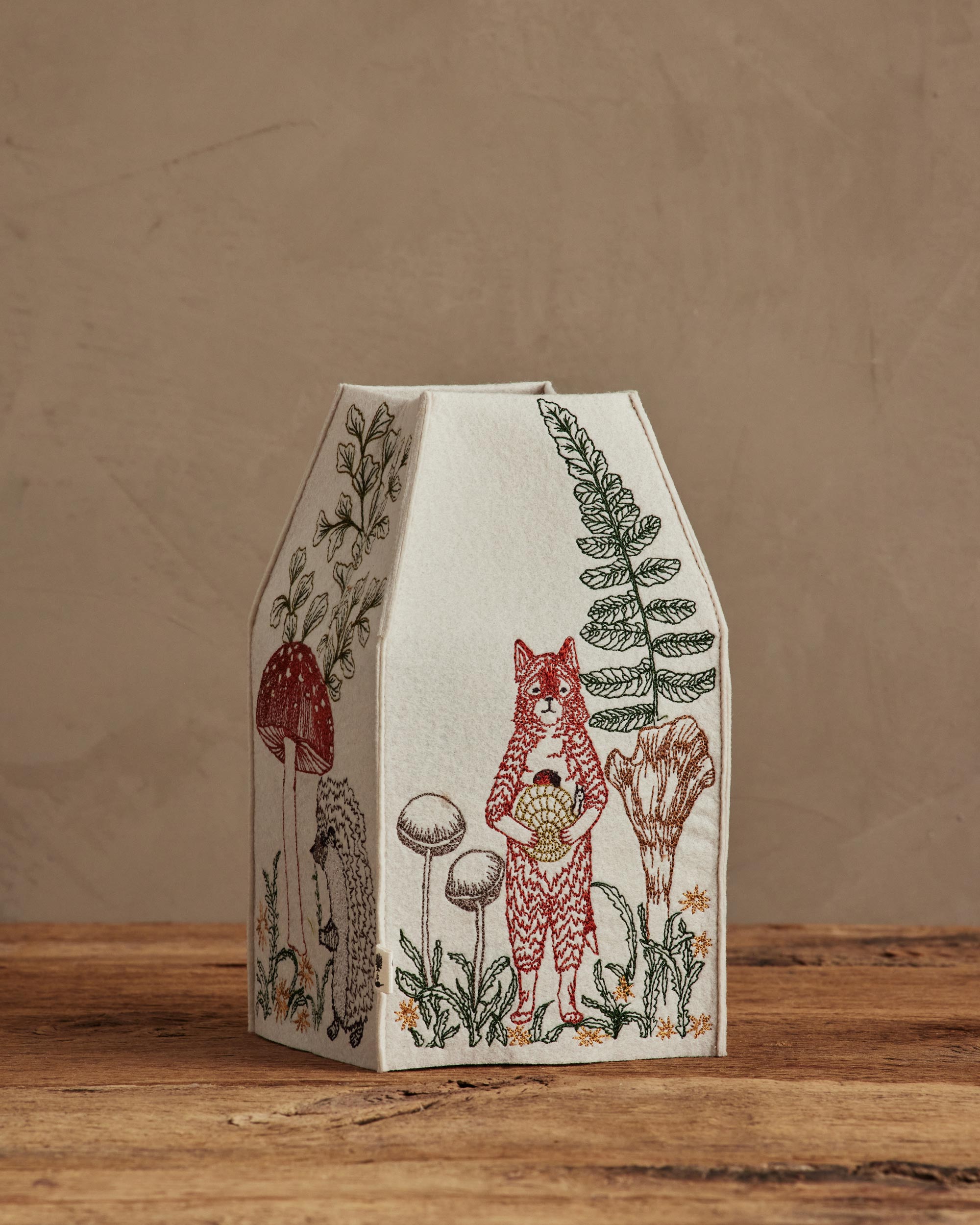 Mushrooms and Ferns Tissue Box Cover