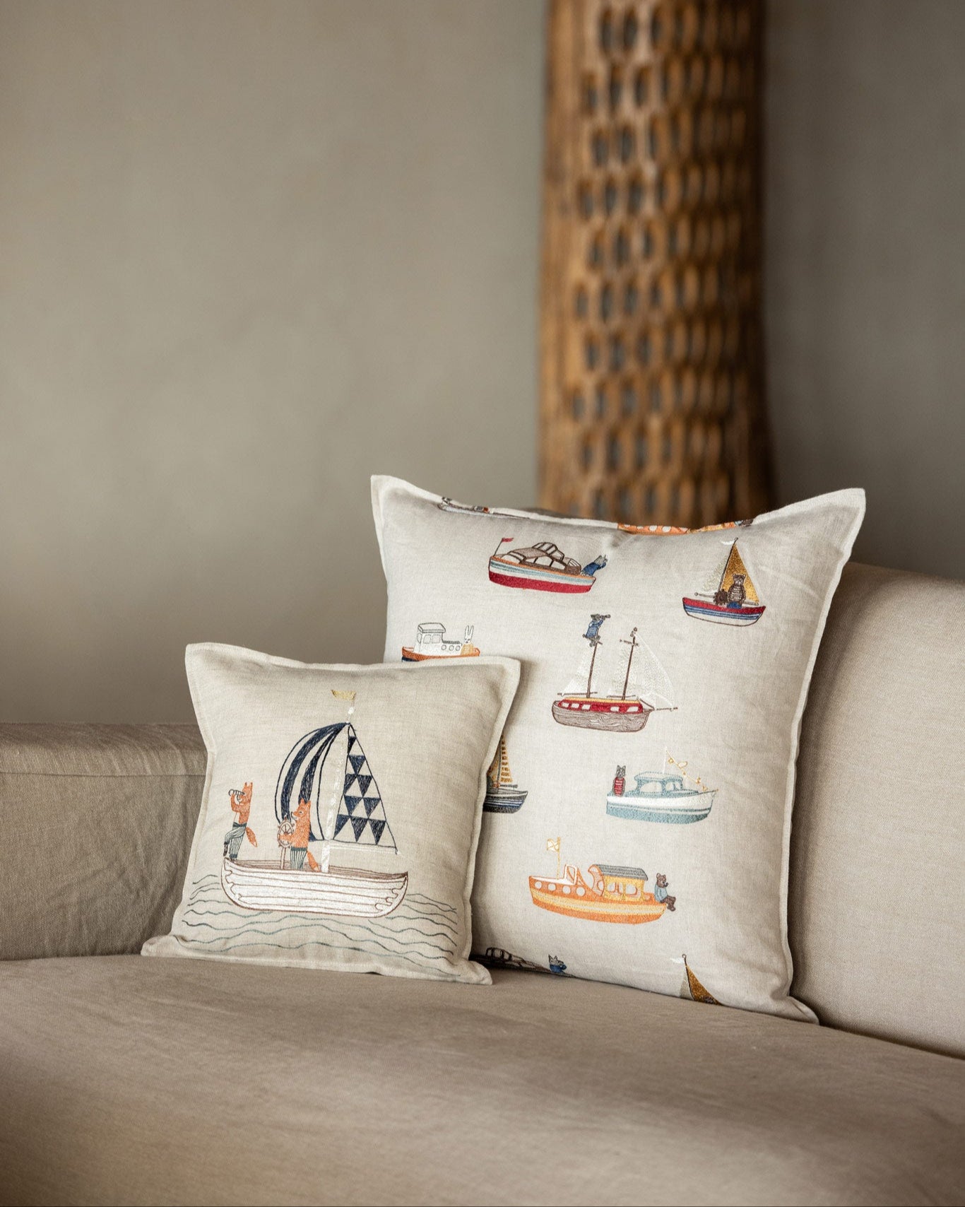 Sailing Foxes Pillow