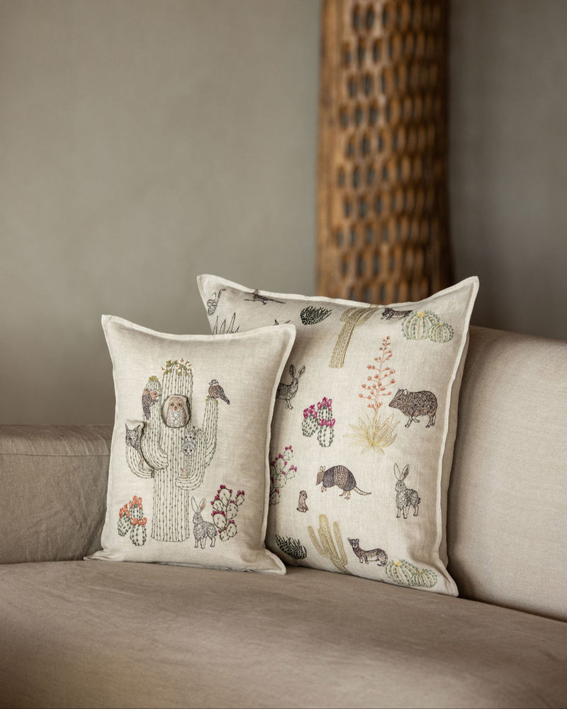 Saguaro Desert Friends Pillow