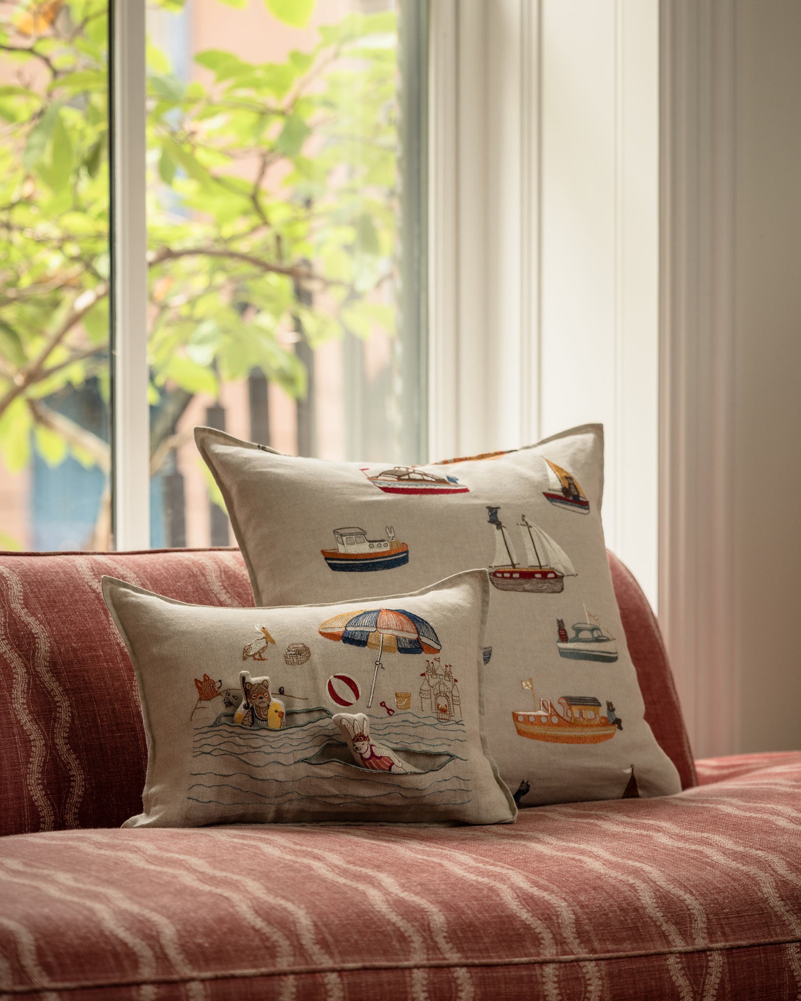 Boats Pattern Pillow