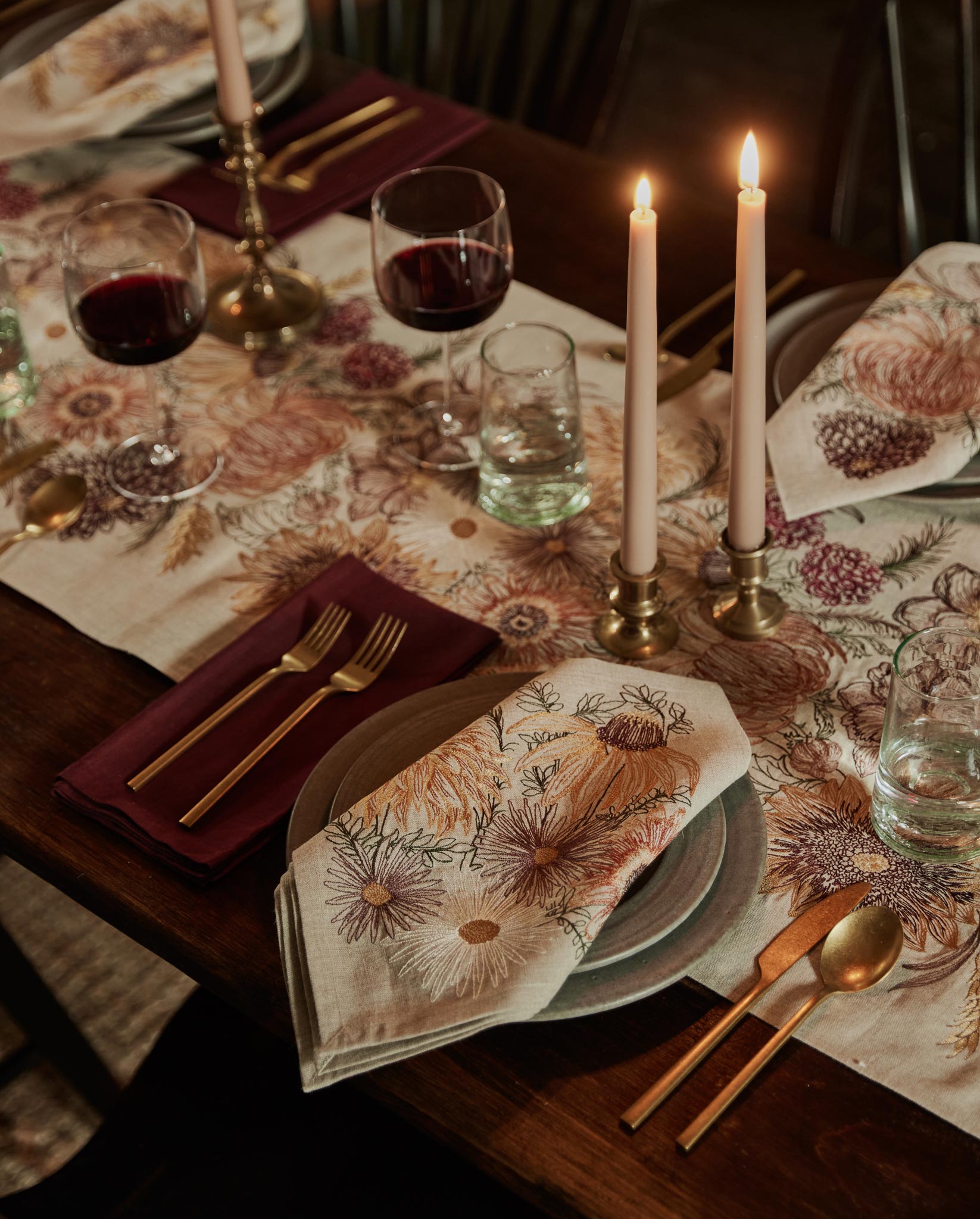 Autumn Blossoms Dinner Napkin