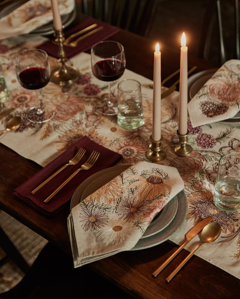 Autumn Blossoms Dinner Napkin