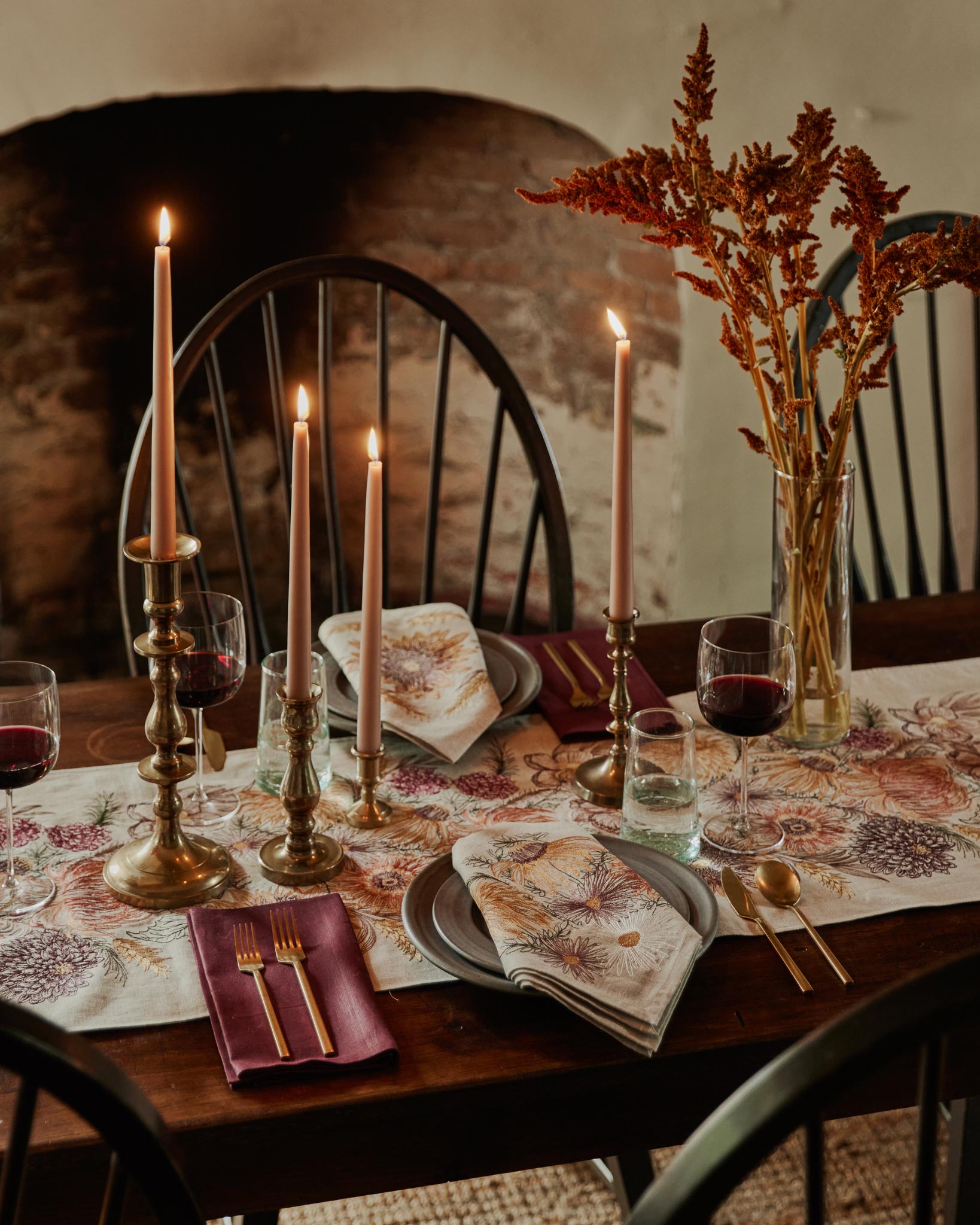 Autumn Blossoms Dinner Napkin